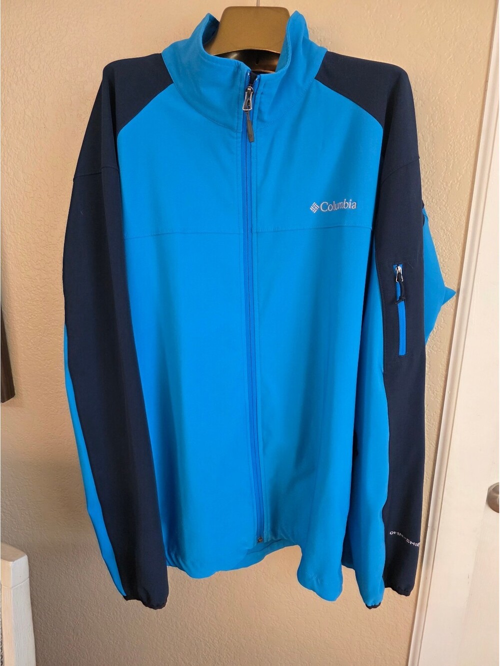 Columbia Seeley Lake Omni-Shield Two-Tone Blue Jacket XXL